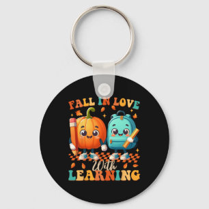 Groovy Fall In Love With Learning Thanksgiving Aut Key Ring