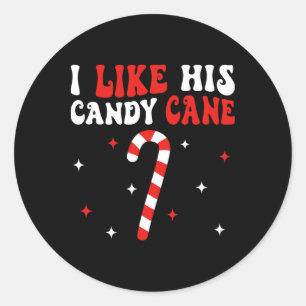Groovy Family Christmas Couple Matching Funny Tee Classic Round Sticker