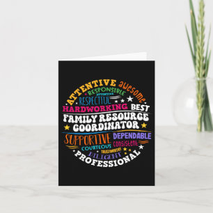 Groovy Family Resource Coordinator Appreciation Card