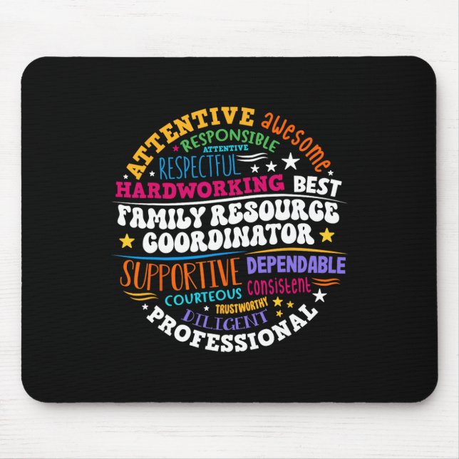Groovy Family Resource Coordinator Appreciation  Mouse Pad (Front)