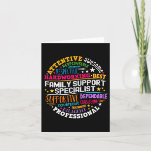 Groovy Family Support Specialist Appreciation Week Card