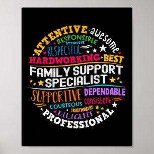 Groovy Family Support Specialist Appreciation Week Poster