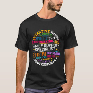Groovy Family Support Specialist Appreciation Week T-Shirt