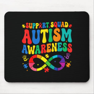 Groovy family support squad autism awareness mouse pad