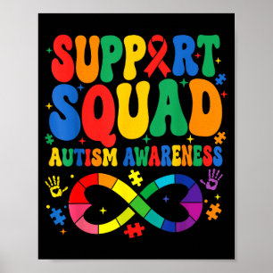 Groovy Family Support Squad Autism Awareness Poster
