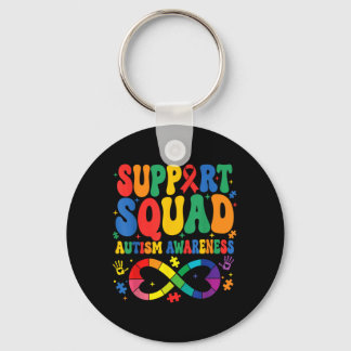 Groovy Family Support Team Au Awareness Key Ring