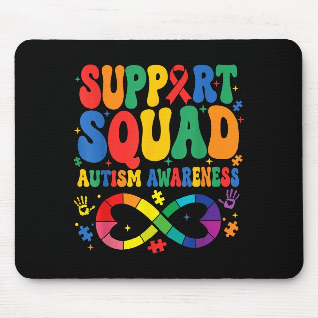 Groovy Family Support Team Au Awareness Mouse Pad (Front)