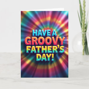 Groovy Fathers Day Tie Dye Card