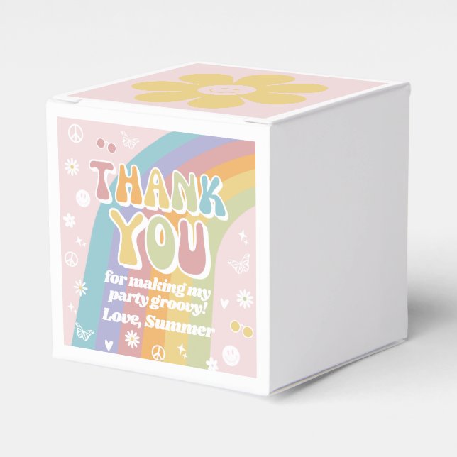 Groovy Favour Box | Groovy Birthday Favour (Front Side)