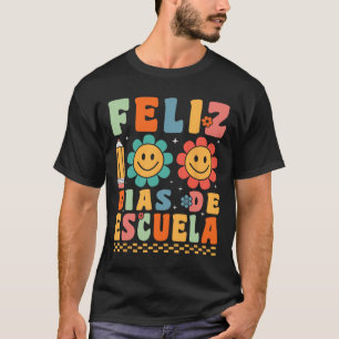 Groovy Feliz 100 Dias De Escuela Groovy 100 Days T-Shirt