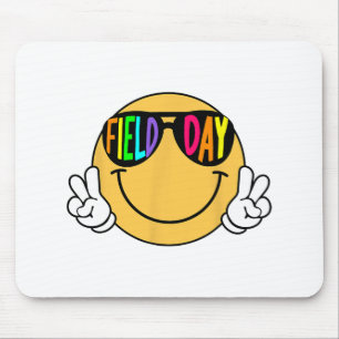 Groovy Field Day Sungles Smile Face Teacher Kids Mouse Pad