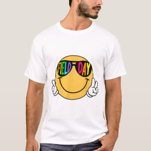 Groovy Field Day Sungles Smile Face Teacher Kids  T-Shirt