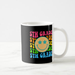Groovy Fifth Grade Vibes Face Retro Teachers Byck Coffee Mug