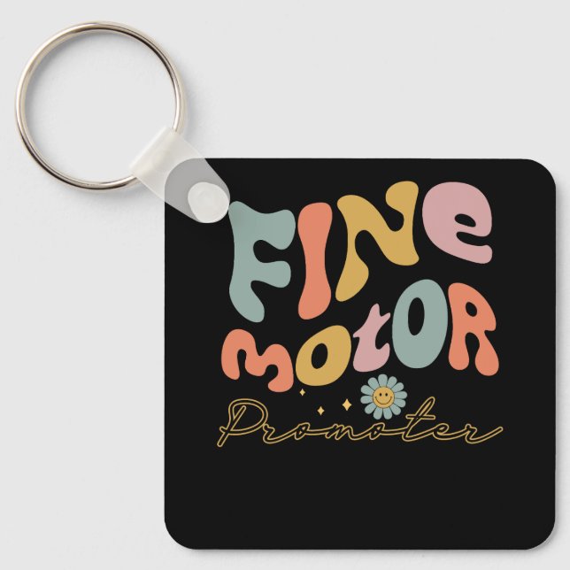 Groovy Fine Motor Promoter Occupational Therapy OT Key Ring (Front)