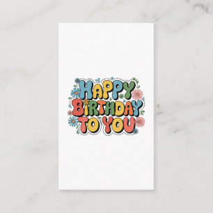 Groovy Floral Birthday Enclosure Card