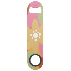 Groovy Floral Pattern Pink Yellow
