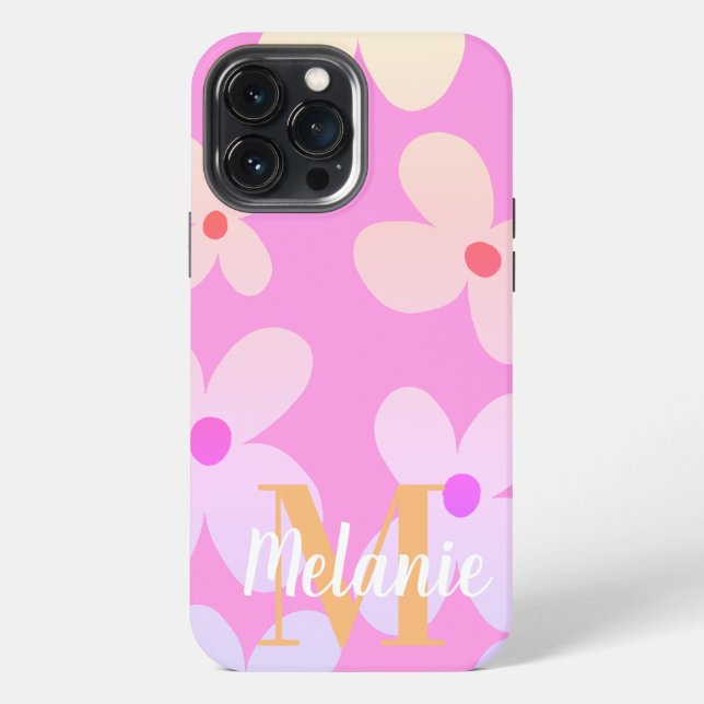 Groovy Flower Bright Orange Pattern Name      Case (Back)