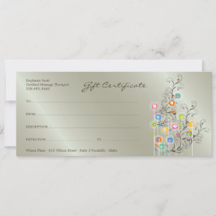 Groovy Flower Garden Silver Gift Certificate