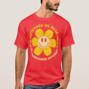 Groovy Flower In September We Wear Gold Childhood T-Shirt