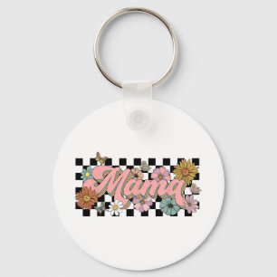 Groovy Flower Mama Mothers Day Women From Son Daug Key Ring