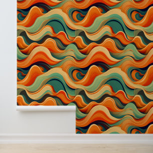 Groovy flower pattern wallpaper