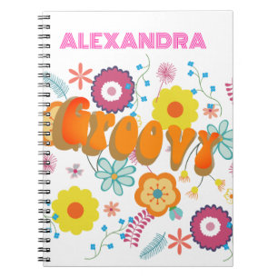 Groovy Flower Power Colourful Notebook