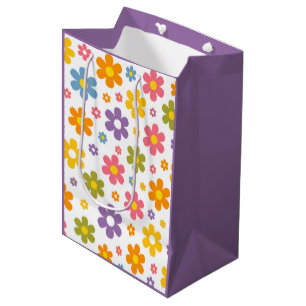 Groovy Flower Power (Purple) Medium Gift Bag