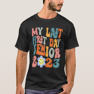 Groovy Flower Senior 2023 Back To School Teacher S T-Shirt