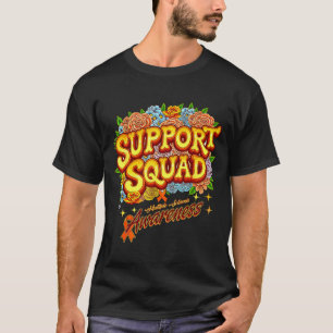 Groovy Flower Support Squad Ms Multiple Sclerosis  T-Shirt