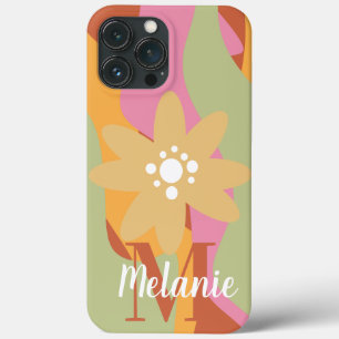 Groovy Flower Wave Pattern Name iPhone 13 Pro Max Case