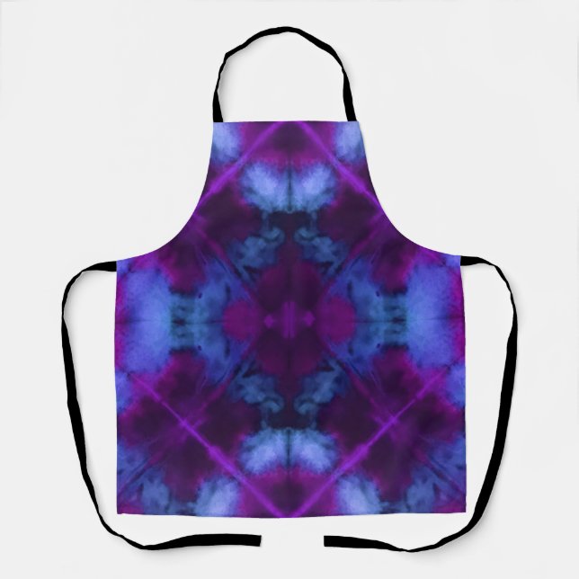 Groovy Flowers & Circles Tie Dye Apron (Front)
