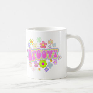 Groovy Flowers N Butterfly Coffee Mug 11 oz.