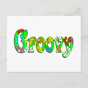 Groovy Flowers Postcard