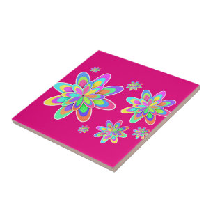 Groovy Flowers Tile