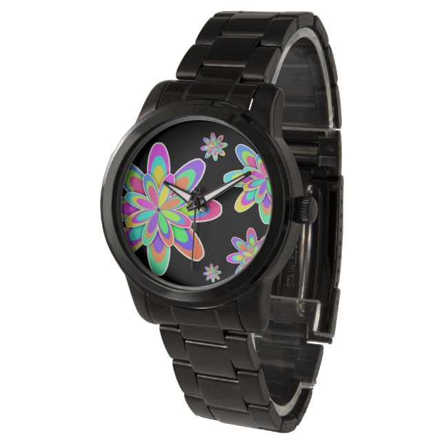 Groovy Flowers Watch (Angled)