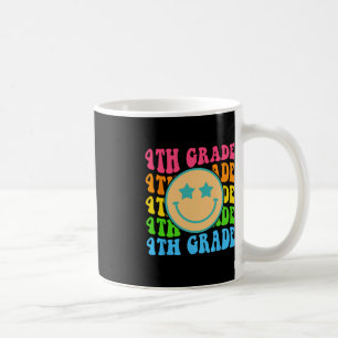 Groovy Fourth Grade Vibes Face Retro Teachers Back Coffee Mug
