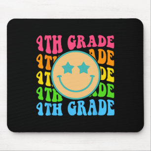Groovy Fourth Grade Vibes Face Retro Teachers Byck Mouse Pad