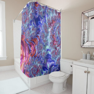 Groovy Fractal Shower Curtain
