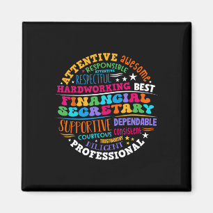 Groovy Front Desk Financial Secretary Admin Apprec Magnet