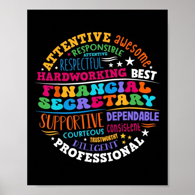 Groovy Front Desk Financial Secretary Admin Apprec Poster (Front)