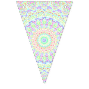 Groovy Funky Boho Hippie Rainbow Abstract Mandala Bunting