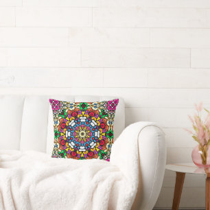 Groovy Funky Flower Power Cushion