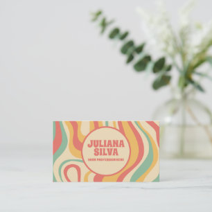 Groovy Funky Hippie with QR Business Card