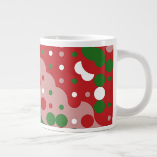 Groovy Funky Mod Retro Christmas Pattern Large Coffee Mug