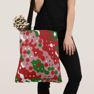 Groovy Funky Mod Retro Christmas Pattern Tote Bag