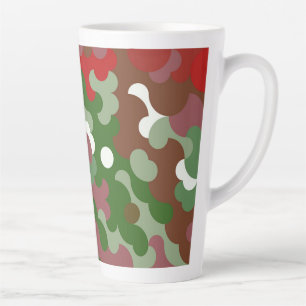 Groovy Funky Retro Boho Red and Green Christmas La Latte Mug
