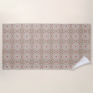 Groovy Funky Tie Dye Christmas Boho Hippie Mandala Beach Towel