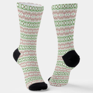Groovy Funky Tie Dye Christmas Boho Hippie Mandala Socks