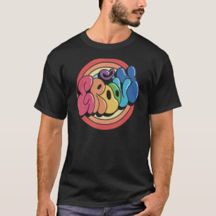 Groovy Funky Vintage Rainbow Circle T-Shirt