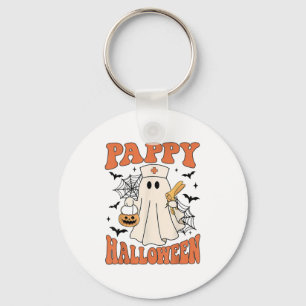 Groovy Funny Boo Ghost Nurses Pappy Halloween Obgy Key Ring